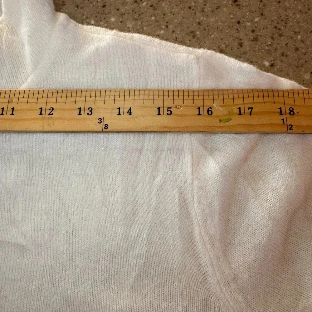 Napa Valley Mock Neck White Sweater size XL, Soft, Warm - Picture 4 of 9